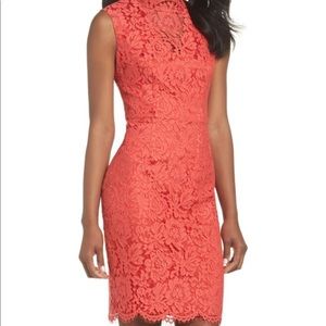 Vince Camuto Open Back Lace Sheath Dress sz 12